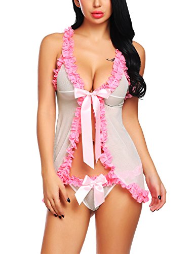 Avidlove women sexy nightwear halter lace ruffles strap…