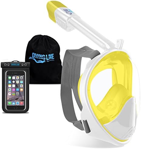 DivingLine Snorkeling mask (White/Yellow, S/M)