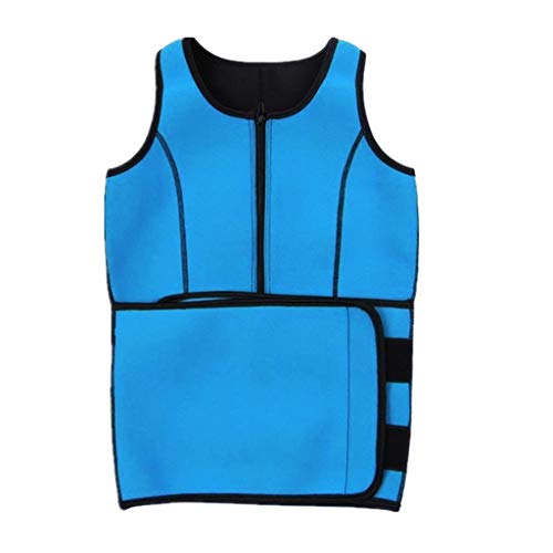 BOOMJIU Sweat Neoprene Sauna Suit Tank Top Vest with Adjustable Shaper Waist Trainer Belt