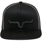 Kimes Ranch ATG Cap Leather Thick Die-Cut Horns Embroidered Patch Adjustable Snapback One-Size Hat