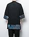 Idopy Men`s Vintage Cotton Linen Cloak Poncho Cape Coat Cardigan Black US L Tag 2XL