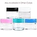 Beauticom High-Graded Quality 7 Grams/7 ML (Quantity: 60 Packs) Thick Wall Crystal Clear Plastic LEAK-PROOF Jars Container with White Lids for Cosmetic, Lip Balm, Lip Gloss, Creams, Lotions, Liquids