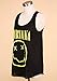 Sidecca Women's Knit Lightweight Rock Bang Smile Tank (Large, Black)