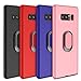 WATACHE Galaxy Note 8 Case, Ultra Slim Thin Flexible TPU Shockproof Protective Cover Case with Magnetic 360 Degree Rotating Ring Holder for Samsung Galaxy Note 8 (Black)