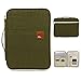 BTSKY Multi-Functional A4 Document Bags Portfolio Organizer-Waterproof Travel Pouch Zippered Case for Ipads, Notebooks, Pens, Documents (Green)