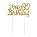 LXZS-BH Gold Glitter Happy Birthday 80th Cake Topper,Party Cake Decoration Supplies