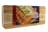 Coastal Cuisine Cedar Grilling Planks, Simply Soak, Smoke, & Serve- Designed for Moist & Flavorful Fish, Meat, and Veggies - Add Sweet-Smoky Flavor to your Grilling Favorites, 7x16" Set of 8