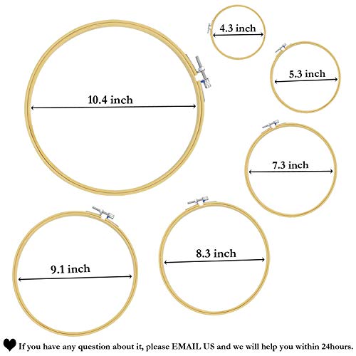 Embroidery Starter Kit Bamboo Embroidery Hoops Set Cross Stitch Hoop Ring Imitated Sewing Scissors 100 Color Embroidery Threads Floss 2 Pieces Aida Cloth Cross Stitch Tools Kit for Sewing