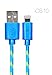 Premium lightning cable nylon textile cable USB 1 meter for iPhone 7, 7 Plus, iPhone 6s, 6s Plus, 6, 6 Plus, SE, 5s, 5c, 5, iPad in blue by PhoneStar