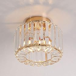 Semi Flush Mounted Ceiling Light Fixture Crystal