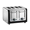 Dualit 46505 Architect 4 Slice Toaster | Brushed Stainless Steel with Black Trim | Extra-Wide Slots – Peek and Pop…