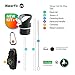 WaterFit Straw Lid - Replacement Cap for Standard Mouth Sport and Travel Water Bottle 12oz / 18oz / 21oz & 24oz with 2 Straws and Straw Brushes (Black+Paracord)