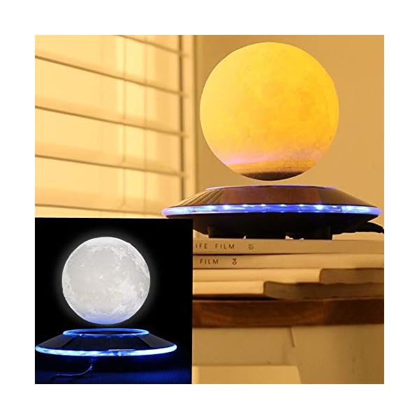 VGAzer Lampada Luna A Levitazione Magnetica - 16 Colori LED, Stampata In 3D, Con Telecomando, Regalo Unico