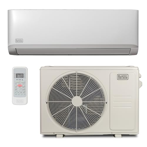 Photo 1 of BLACK+DECKER 12,000 BTU Inverter Mini Split Air Conditioner with Heat Pump, Ductless Mini-Split Inverter Air Conditioner Cools & Heats Up To 550 Sq. Ft., Remote Control, 20.8 SEER, 115V, White