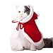 ANIAC Pet Christmas Costume Poncho Cape with Hat Santa Claus Cloak for Cats and Small Dogs Red Christmas Dog Costume Holiday Cat Outfit (Small)…