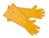 Men's and Women's Gardening Gloves - Elbow Length Garden Gloves with Thorn Proof Canvas Gauntlet - Superior Arm Protection from Thorny Roses, Cactus, Blackberry Bushes, Vines (Large)