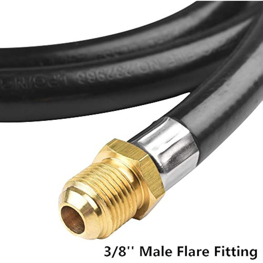 12FT Propane Appliance Extension Hose Assembly 3/8inch Female Flare