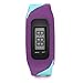 Pedometer, RIUDA Digital LCD Pedometer Watch Run Step Walking Distance Calorie Counter Watch Bracelet (Purple)