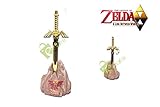 Legend of Zelda Hylian Gold Master Sword Letter Opener with rock base