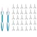 Spiral Ear Wax Removal Remover Tool Kit Silicone Ear Cleaner, 34 Count Flexible Disposable Soft Ear Cleaner Tools Swabs Pick for Removing Wax Including 2 Handle and 32 Replacement Heads Tips (2 Pack)
