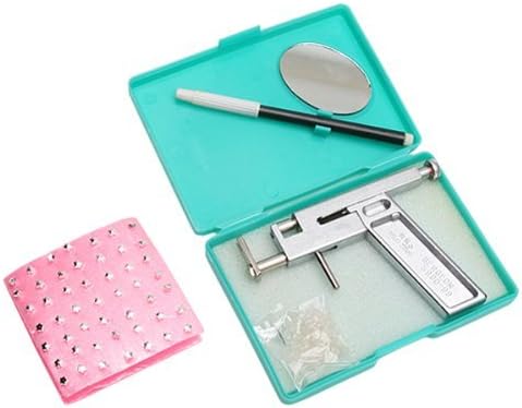 Pro Ear Body Steel Piercing Pierce Gun Tool Kit set with free Silver Studs