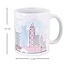 Vastigo 11 Oz. Ceramic Mug with Top Cities in America | Full-Color Sublimated Design | Comes in Gift Box (Chicago)