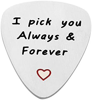 Guitar Paddle Picks I Pick You Always &amp; Forever Gift For Best Friend Jewelry For Women