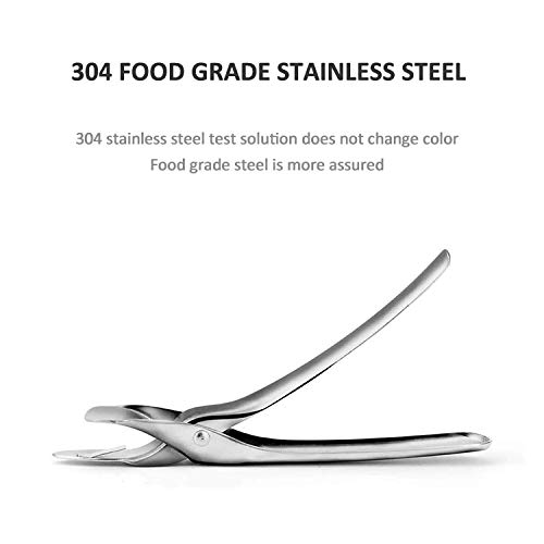 Jubilcuis Scald Proof Tongs, Bowl Clip, 304 Stainless Steel Anti-Scalding Dish Clip, Plate Clamp, Retriever Tongs Gripper Clip for Microwave Oven Air Fryer Instant Hot Pot, Heat Resistant Kitchen Tool