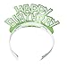 Juvale 24-Pack Happy Birthday Glitter Tiara Headbands, 4 Assorted Colors