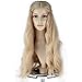 Miss U Hair Long Blonde 70s Hippie Wigs for Women Elf Princess Bride Wig Renaissance Long Wavy Halloween Costume Wig