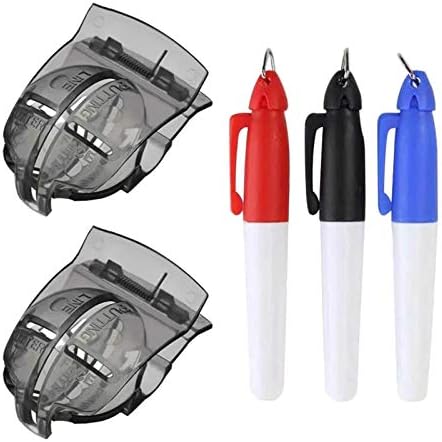 SYCOOVEN Golf Ball Marker Alignment Kit, 5pcs Professional Golf Ball Marker Line Drawing Outdoor with 2 Clip Stencil Golf Accessories SYCOOVEN Golf Ball Marker Alignment Kit, 5pcs Professional Golf Ball Marker Line Drawing Outdoor with 2 Clip Stencil Golf Accessories