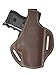New Barsony Brown Leather Concealment Pancake Holster for Compact 9mm 40 45 Pistols