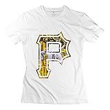 Women's New Style T-shirts - Pittsburgh Pirates P Logo White Size S