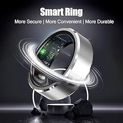 Qjijolz Smart Ring for Women Men, Fitness Tracker