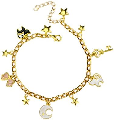 Sailor Moon chain bracelets wand charm jewelry (White)