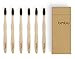 Bamboo Toothbrush Multi-Pack Made with Activated Charcoal Infused Bristles (Medium/Soft) - Natural, BPA Free, Eco-Friendly, Sustainably Grown Toothbrushes in Recycled Biodegradable Packaging -6 Pack
