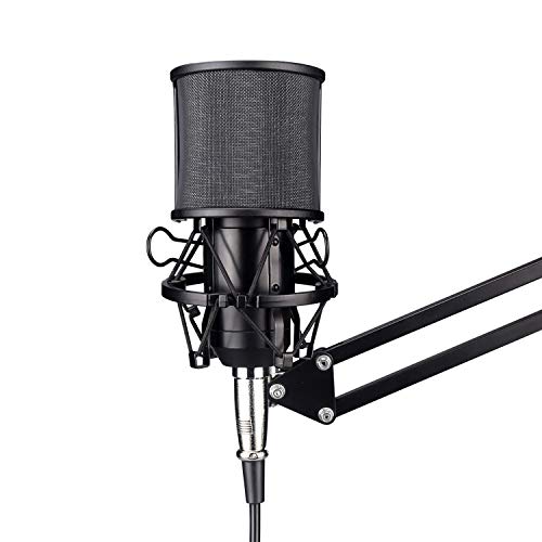 Pop Filter,Aokeo [Upgraded Three Layers] Metal Mesh & Foam & Etamine Layer Microphone Windscreen Cover Handheld Mic Shield Mask,Microphone Accessories for Vocal Recording,Youtube videos,Streaming - Thumbnail 4