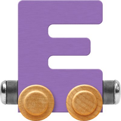 NameTrain Pastel Letter Car E - Made in USA (Lavender)
