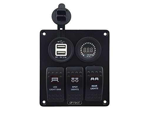 IZTOSSS-Red-led-3-gang-DC12V24V-Red-switch-panel-with-led-power-socket-42A-dual-USB-voltmeter-and-wiring-kits IZTOSSS-Red-led-3-gang-DC12V24V-Red-switch-panel-with-led-power-socket-42A-dual-USB-voltmeter-and-wiring-kits