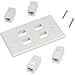 Buyer's Point Cat6 Female-to-Female Wall Plate | UL Listed, 4 Ports with an Easy Install Low Voltage Mounting Bracket, Perfect for High Speed Data Connection at Work or Home (White) — 1 Pack