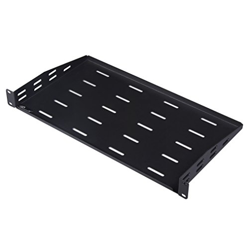 Rosewill 1UÂ  Universal Vented Rack Mount Server Shelf for 19 Inch Server Racks / Cantilever Server Cabinet Shelves 10 Inch 250mm Deep Black (RSA-1USHF01)