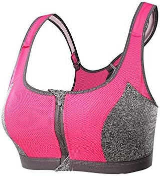 Sports Bras for Women Zip Front Bras Medium Support Activewear Gym Yoga Workout Bra