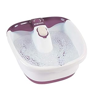 HoMedics Bubblemate Foot Spa and Massager with Heat/Keep Warm Bubbles, Soothing Soak Massage Nodes, Bubble Turbo Strip, Pedicure Pumice Stone, Circulation Benefits