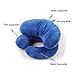 J & U Travel Pillow- For Airplane, Bus, Train & Car- Neck Support Cervical Pillow For Traveling, Sleeping & Office - Best Solution For Relief From Neck Pain Soft & Comfy-Blue