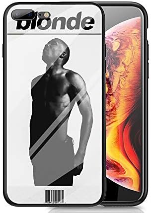 RUIWEI RWNO-252 Frank Ocean Rapper Designed for iPhone X/XS Case，Tempered Glass Back Cover and Black Anti-Scratch Shock Absorption Cover Case