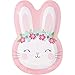 Creative Converting Bunny Party Shaped Paper Plates, 24 ct