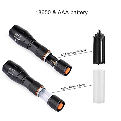 image for BESTSUN 3 Pack TC1200 Flashlight Military Grade Tactical Waterproof Le