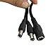 uxcell 5.5x2.1mm 1 Female to 2 Male 2 Channel DC Power Splitter Cable for CCTV Camera