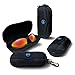 BLUPOND Sunglasses Case Semi Hard EVA Shell with Metal Hanging Hook Belt Clip Sun Glasses Storage (blacksingle)