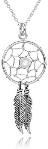 925 Sterling Silver Dream Catcher Pendant Necklace 18"